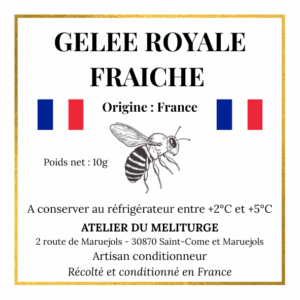 Gelée royale pilulier 10g  + boite liège consignée